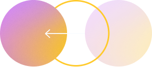 circles moving backwards to signify returning a domain