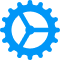 rotating gear management icon