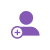 purple user with clock icon