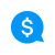 带美元符号的聊天气泡图标