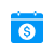 带美元符号的日历图标